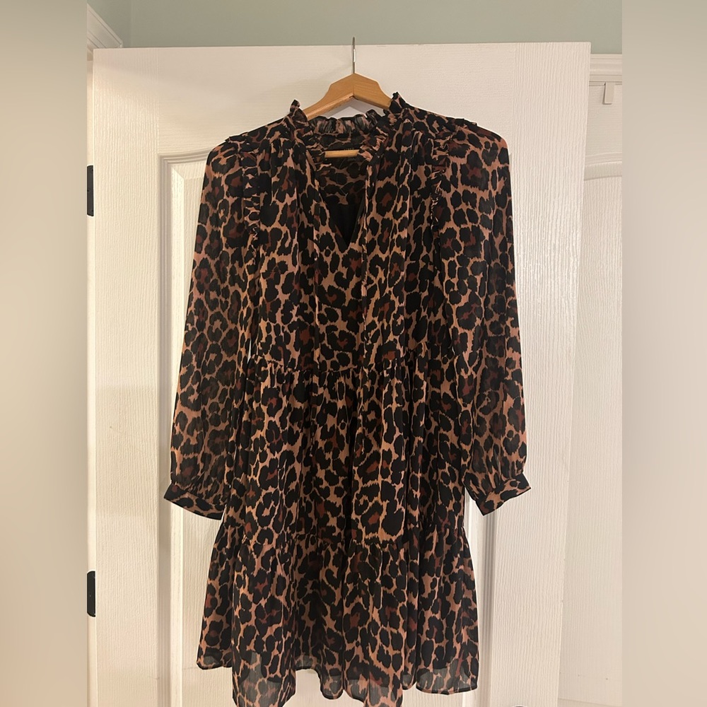Jcrew dress, leopard print, size XXS